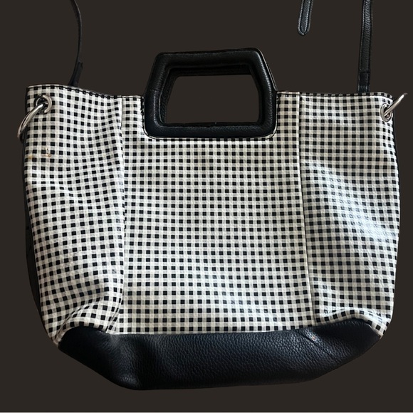 Foley + Corinna Gingham Canvas & Leather Tote Bag - Picture 2 of 6